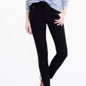 J. Crew Pixie Snap Front Ponte Pant, Black, Size 0